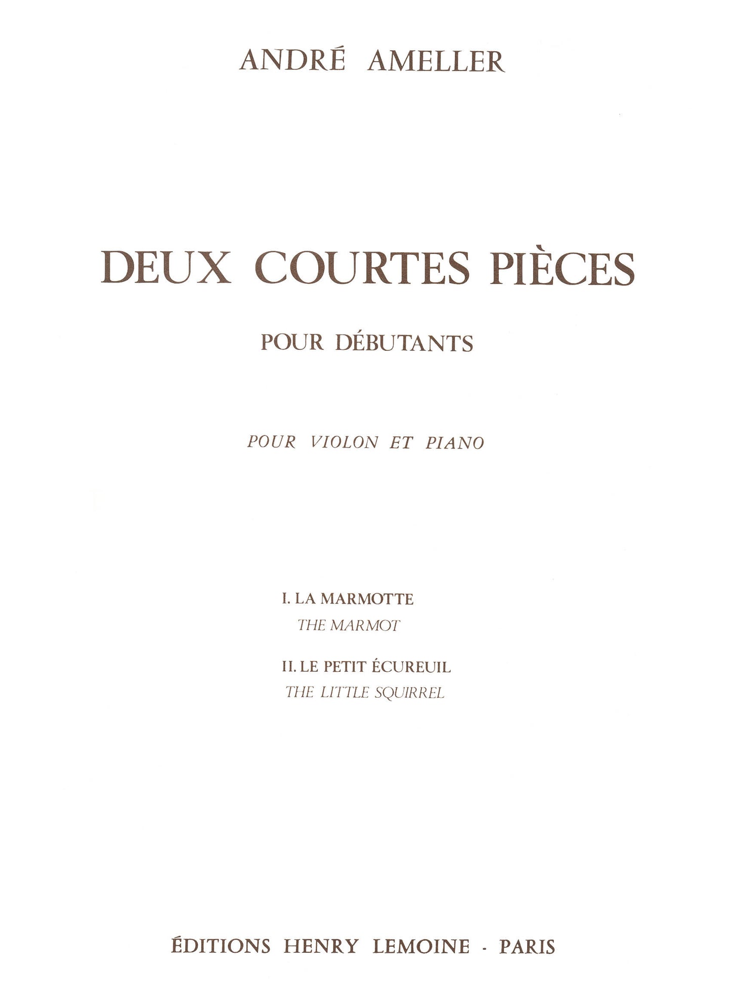 Courtes pièces (2)