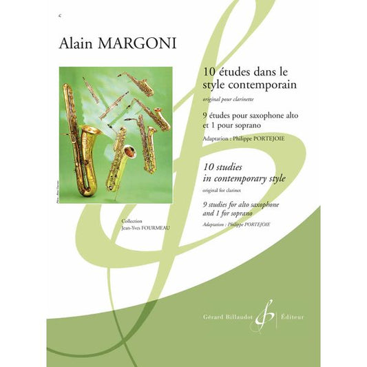 10 études dans le style contemporain pour saxophone