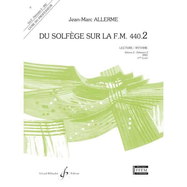 Du solfège sur la F. M. 440.2. Lecture et rythme - Livre du professeur