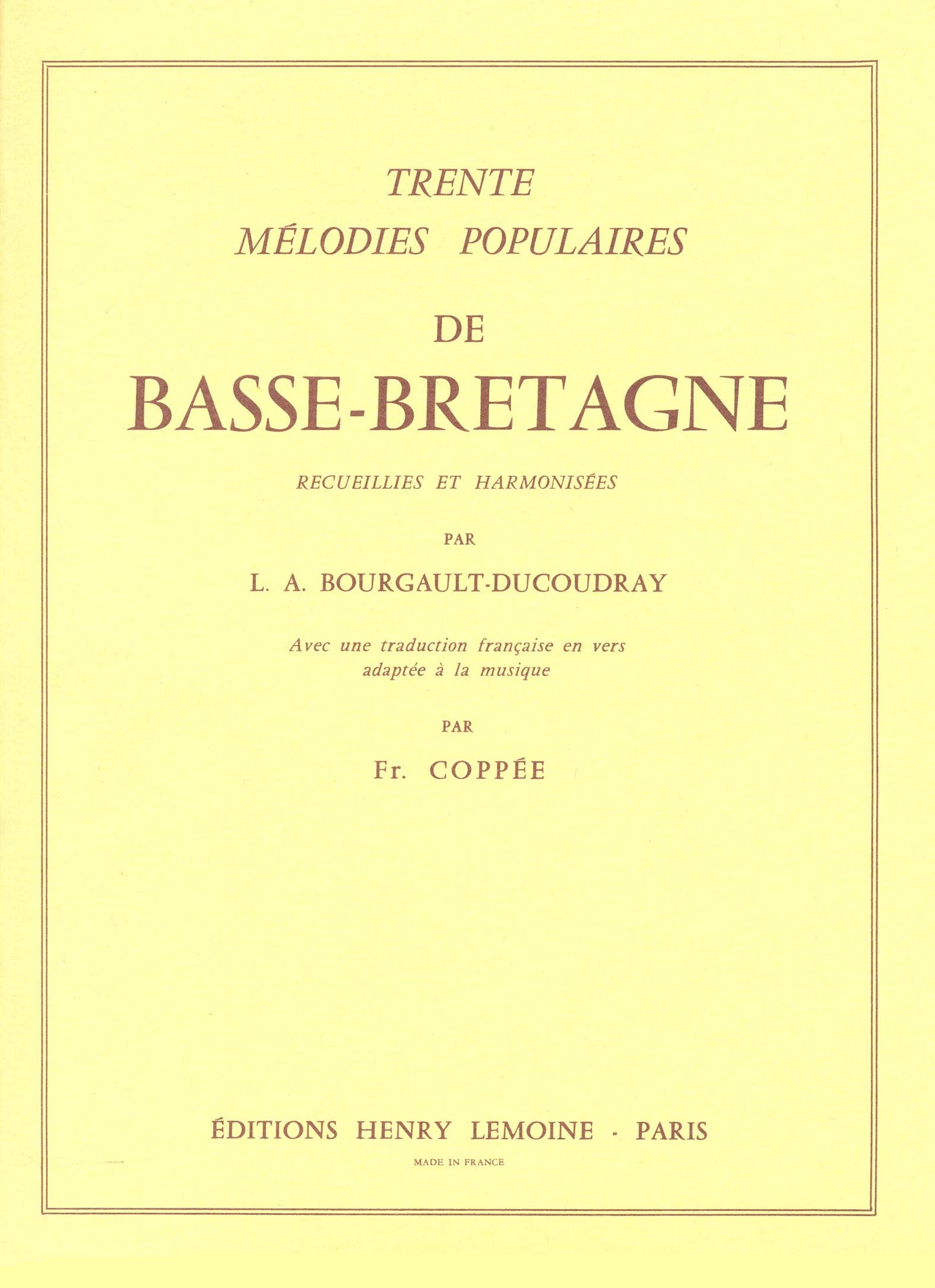 Mélodies de Basse-Bretagne (30)