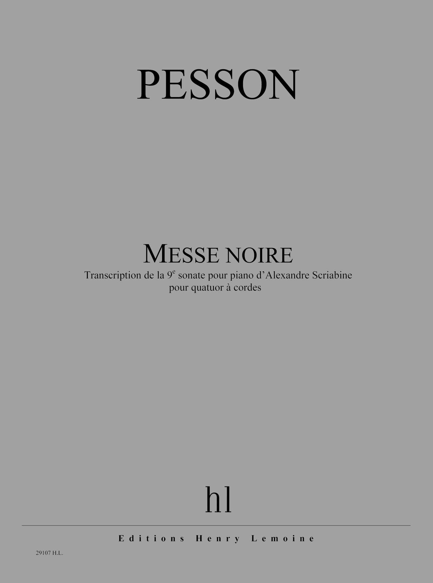 Messe noire (d'après la 9ème Sonate Scriabine)