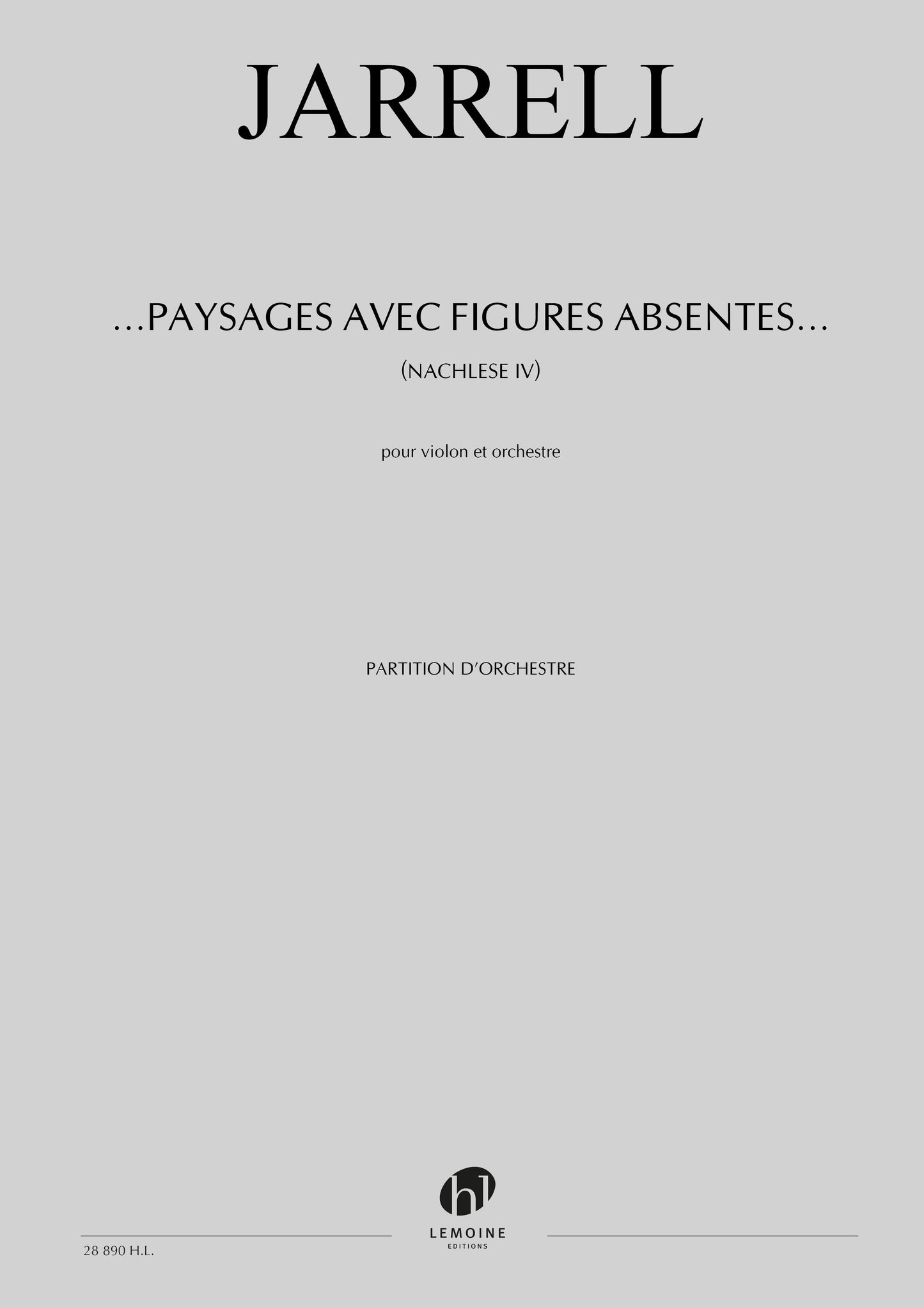Paysages avec figures absentes - Nachlese IV