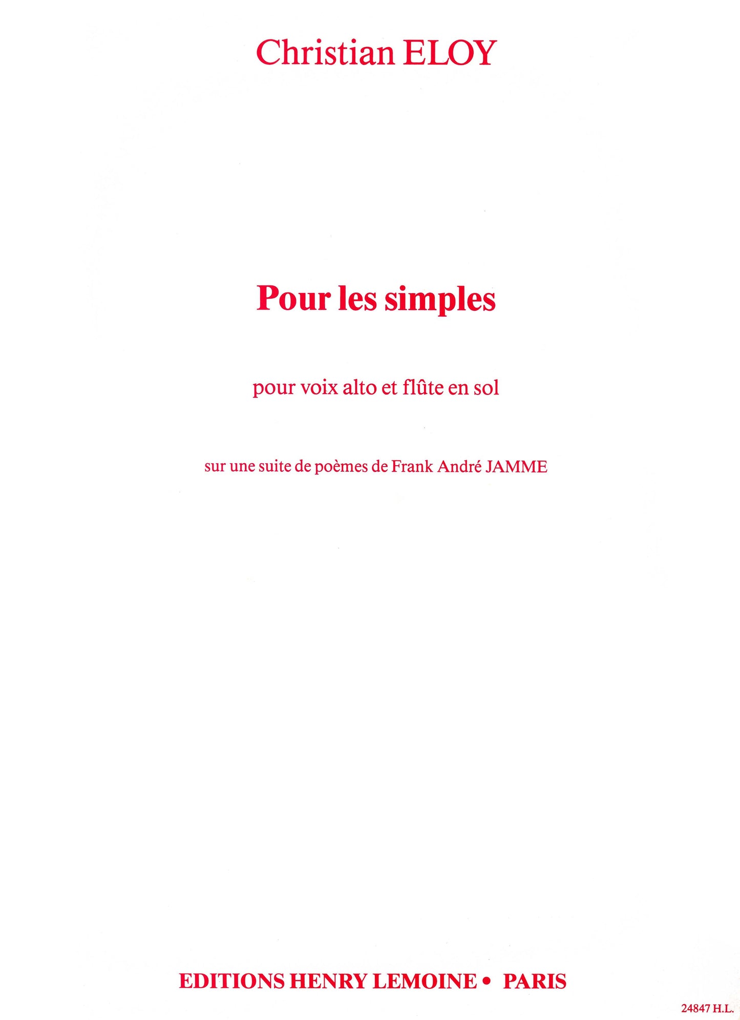 Pour les Simples