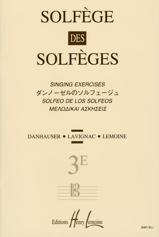 Solfège des Solfèges Vol.3E sans accompagnement