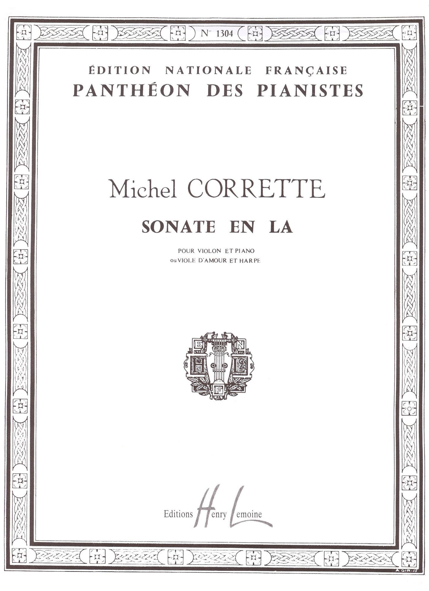 Sonate en La maj.