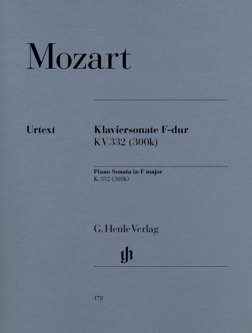 Sonate pour piano Fa majeur K. 332 (300k)
