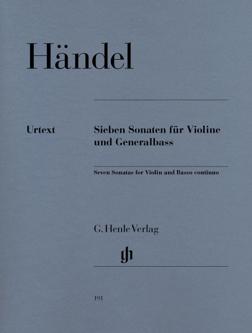 7 Sonates pour violon et Basse Continue
