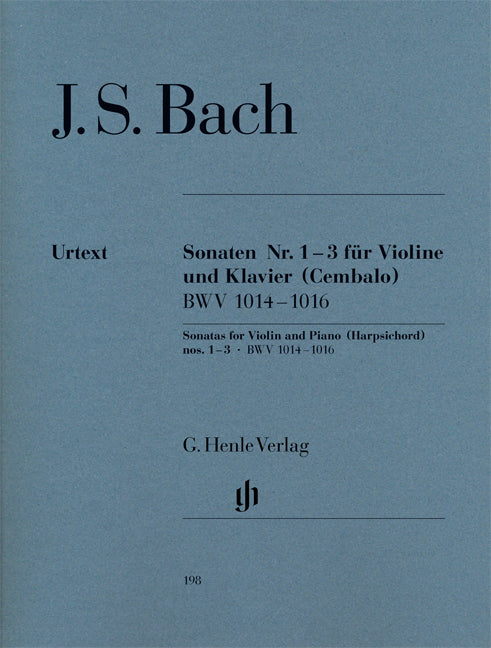 Sonates pour violon et piano (clavecin) Nos. 1-3 BWV 1014-1016
