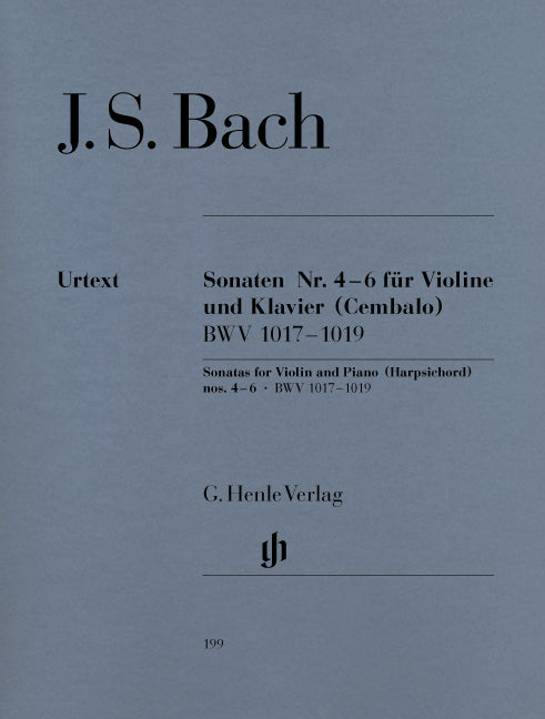 Sonates pour violon et piano (clavecin) Nos. 4-6 BWV 1017-1019