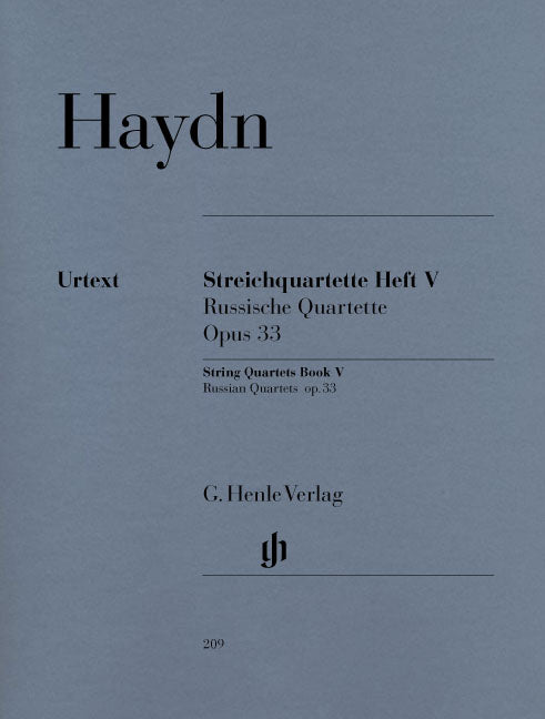 Quatuors à cordes Livre V op. 33