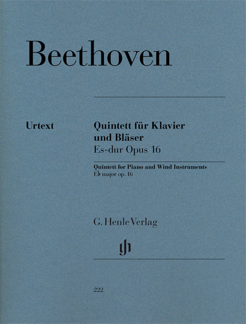 Quintette avec piano Mi bémol majeur op. 16 (Version pour instruments à vents) pour piano, hautbois, clarinette, cor et basson