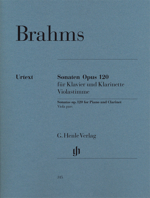 Sonates op. 120 pour piano et clarinette