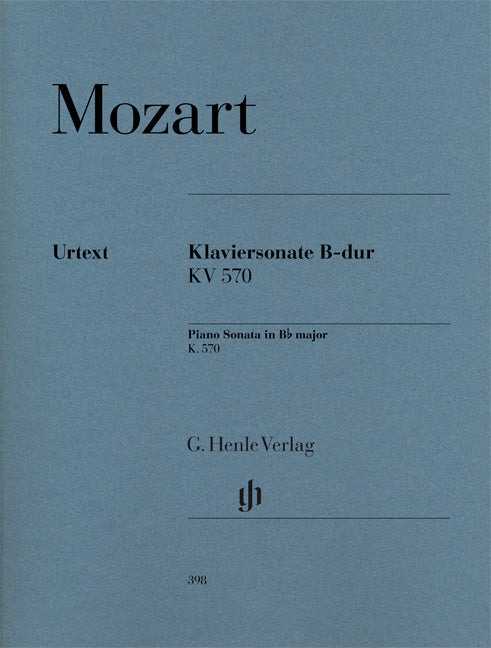 Sonate pour piano Si bémol majeur K. 570