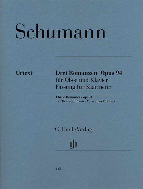 3 Romances op. 94 pour hautbois et piano