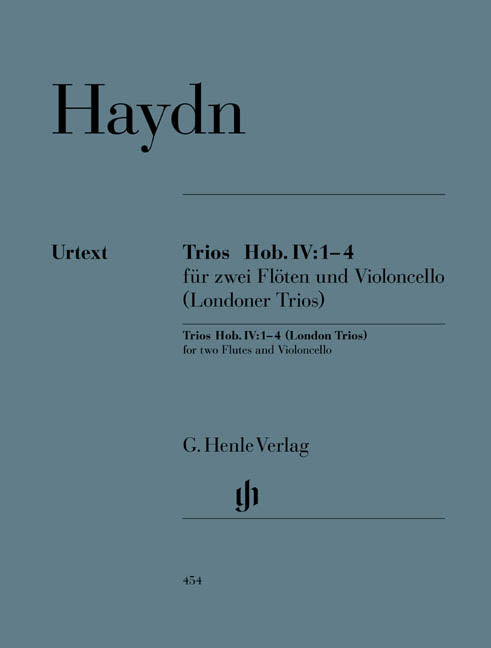 Trios Hob. IV:1–4 (London Trios) pour deux flûtes et violoncelle