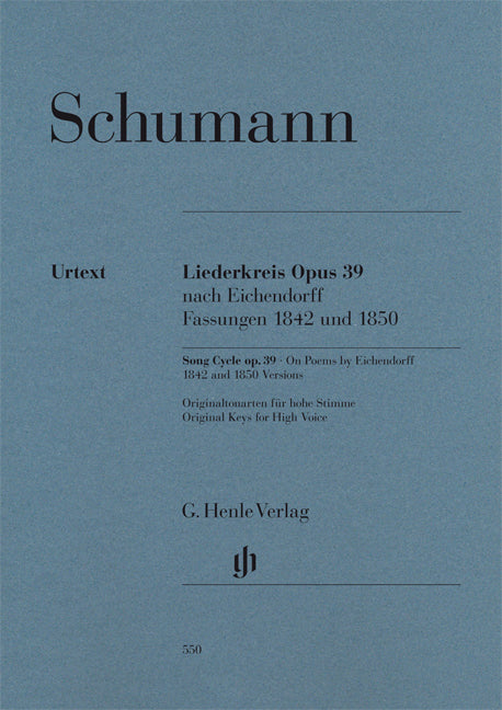 Liederkreis op. 39, sur des poèmes de Eichendorff, versions 1842 et 1850