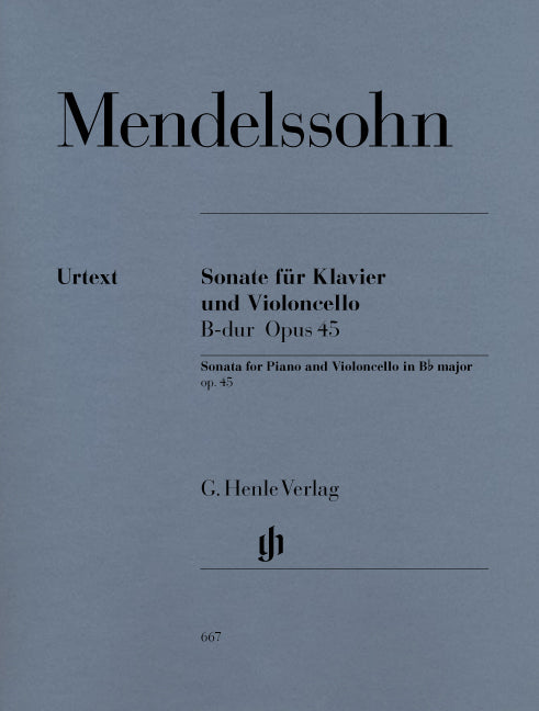 Sonate pour piano et violoncelle Si bémol majeur op. 45