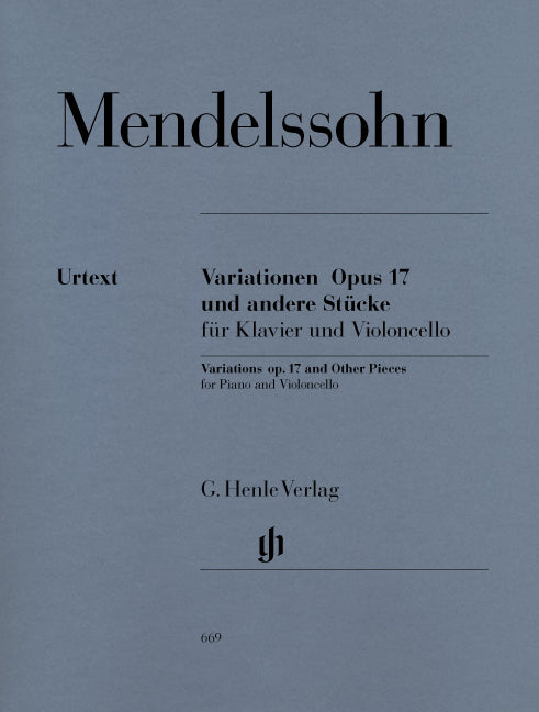 Variations op. 17 et autres Pièces pour piano et violoncelle