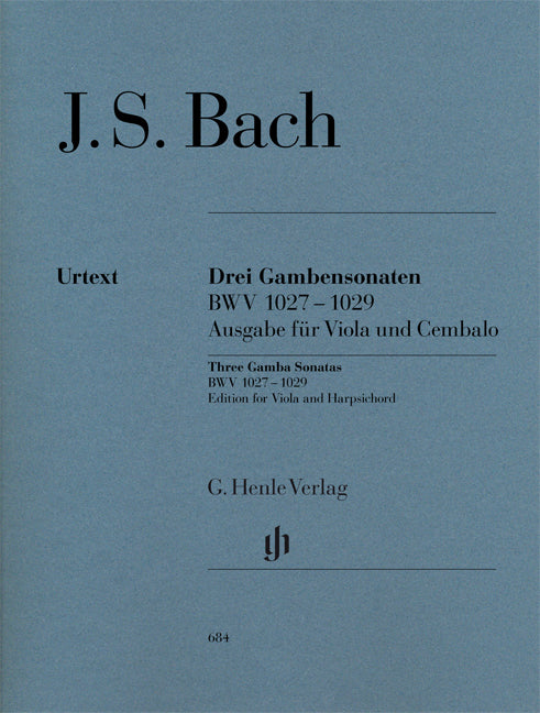 Trois Sonates pour viole de gambe BWV 1027-1029