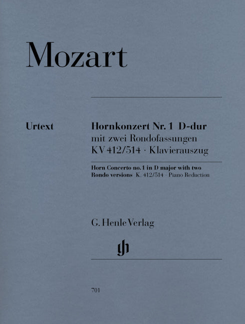 Concerto pour cor n° 1 Ré majeur avec deux Rondo versions K. 412/514