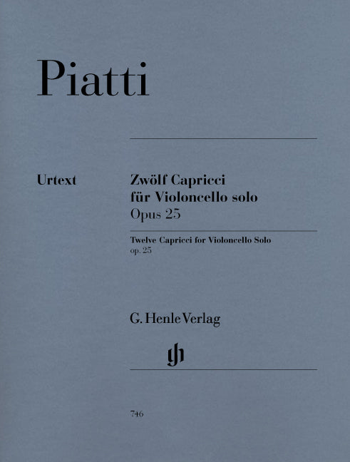 Douze Caprices op. 25 pour violoncelle solo