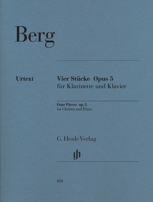 Quatre Pièces pour clarinette et piano op. 5