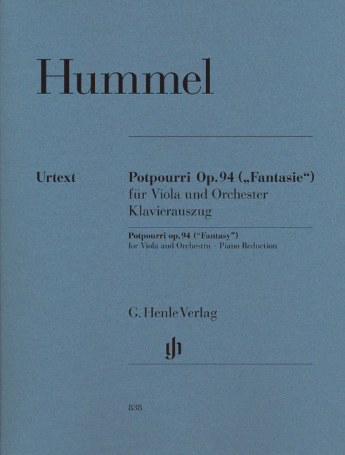 Potpourri ("Fantaisie") op. 94 pour alto et orchestre