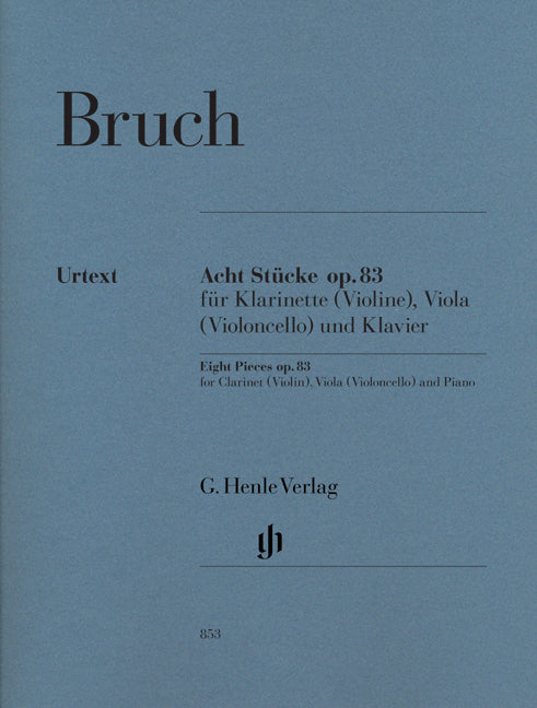 Huit Pièces op. 83 pour clarinette (violon), alto (violoncelle) et piano