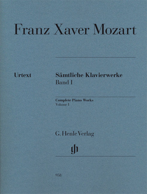 Œuvres complêtes pour piano volume I