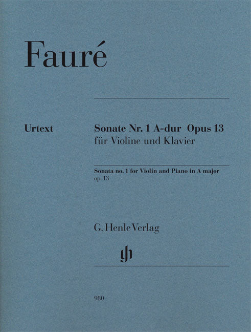 Sonate pour piano n° 1 pour violon et piano La majeur op. 13