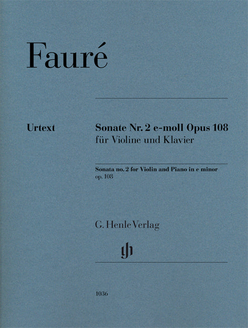 Sonate pour piano n° 2 pour violon et piano mi mineur op. 108