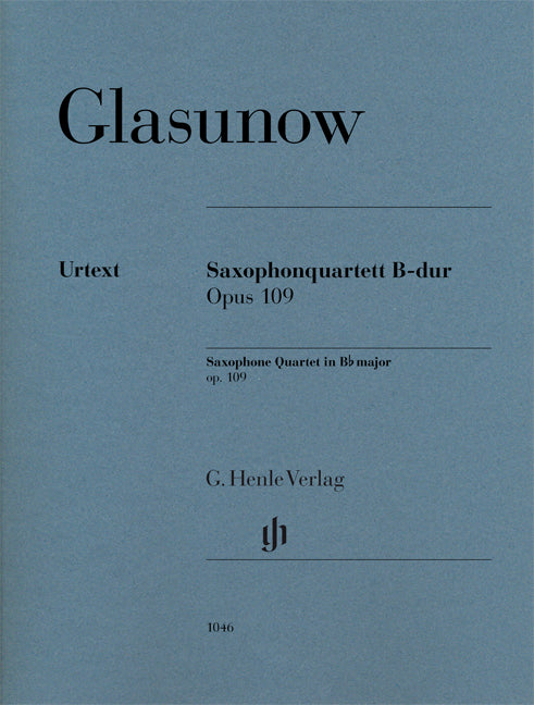 Quartet pour saxophone Si bémol majeur op. 109