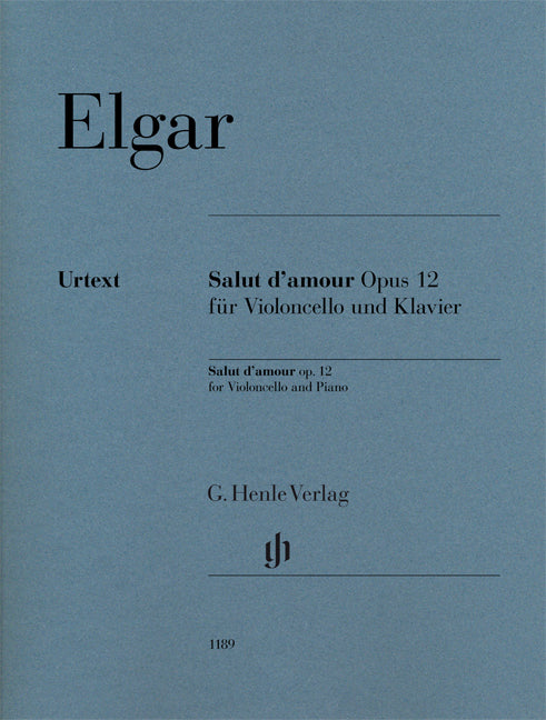 Salut d'amour op. 12 pour violoncelle et piano
