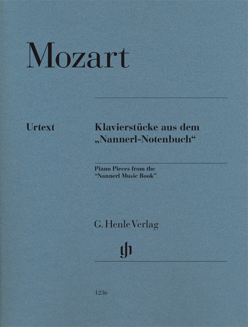 Pièces pour piano extrait du livre de musique de Nannerl