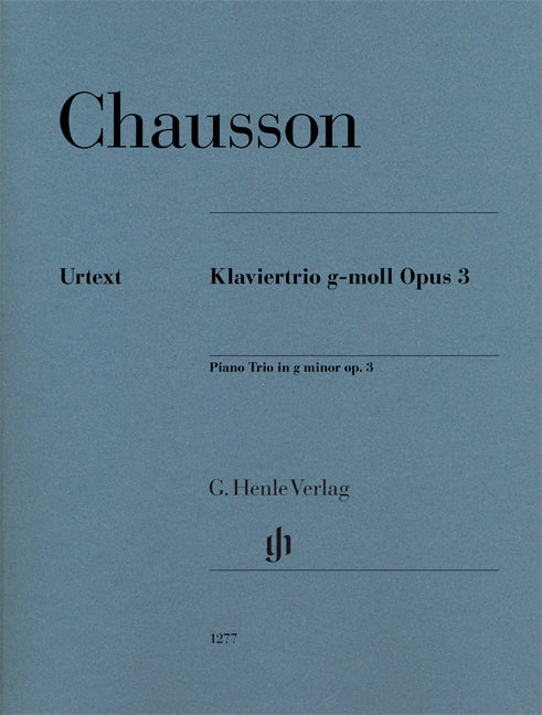 Trio avec piano sol mineur op. 3