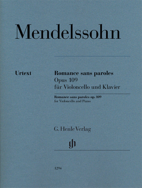 Romance sans paroles op. 109 pour violoncelle et piano