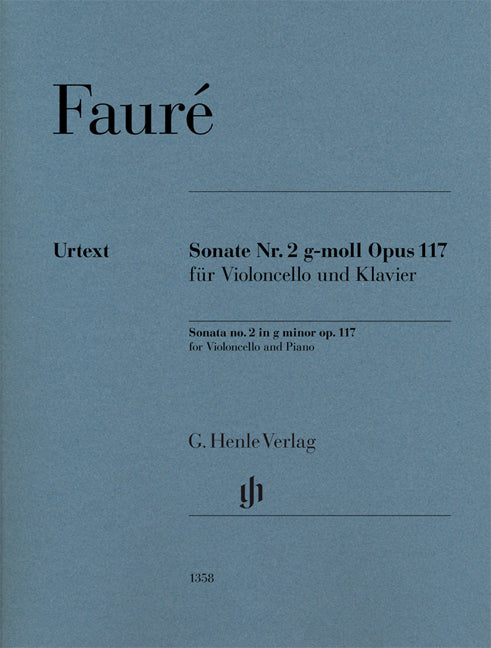 Sonate pour piano n° 2 sol mineur op. 117 pour violoncelle et piano