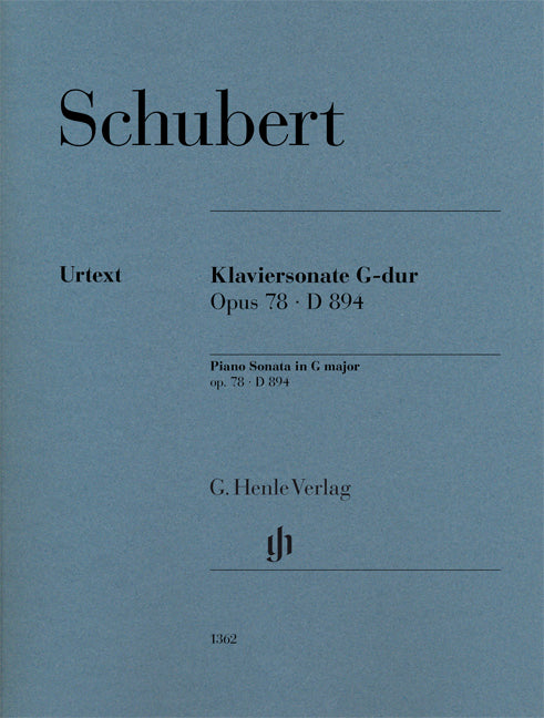 Sonate pour piano Sol majeur op. 78 D 894
