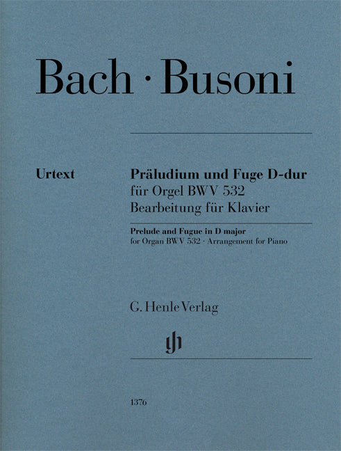 Prélude et fugue Ré majeur pour orgue BWV 532