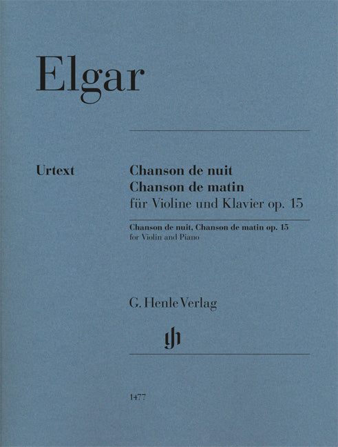 Chanson de nuit, Chanson de matin op. 15 pour violon et piano