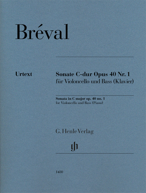 Sonate Ut majeur op. 40 n° 1 pour violoncelle et Bass (piano)