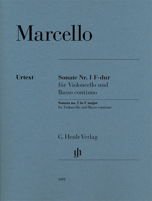 Sonate pour piano n° 1 Fa majeur pour violoncelle et basse continue