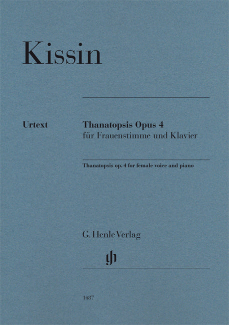 Thanatopsis op. 4 pour femme voix et piano