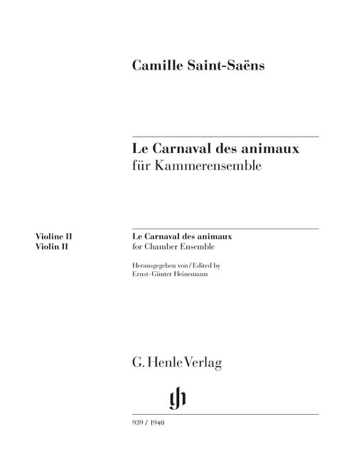 Le Carnaval des animaux pour Musique de chambre