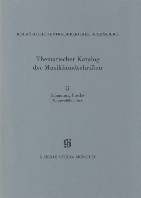 KBM 14/3 Bischöfliche Zentralbibliothek Regensburg – Sammlung Proske, Mappenbibliothek