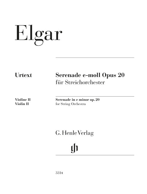 Serenade mi mineur op. 20 pour orchestre à cordes