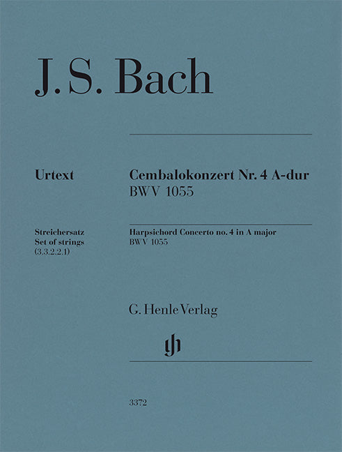 Bach Concerto pour clavecin n° 4 La majeur BWV 1055