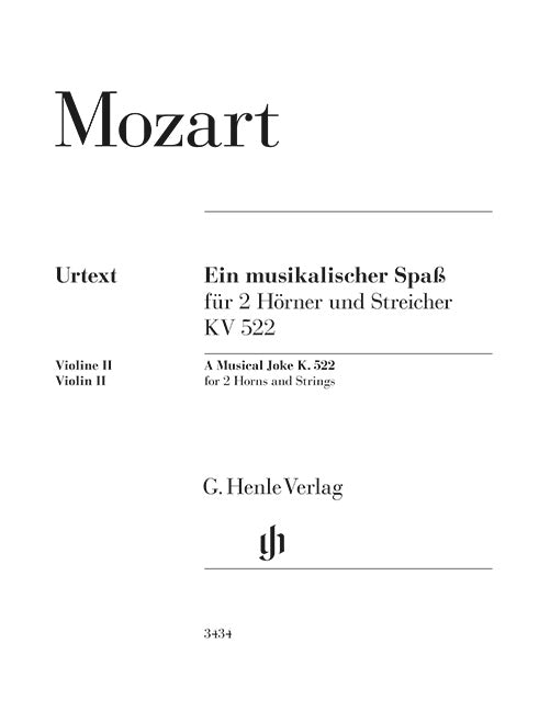 Plaisanterie musicale K. 522 – pour 2 cors en F et cordes