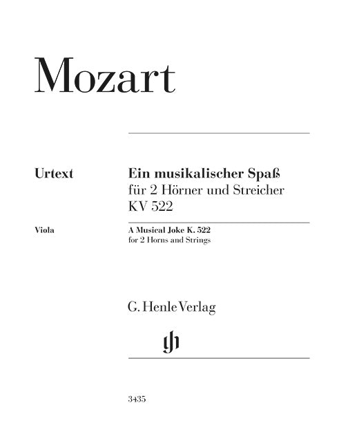 Plaisanterie musicale K. 522 – pour 2 cors en F et cordes