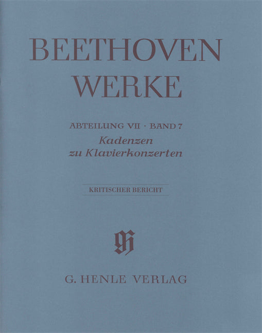 Sect. 7, Vol. 7 | Cadences des concertos pour piano